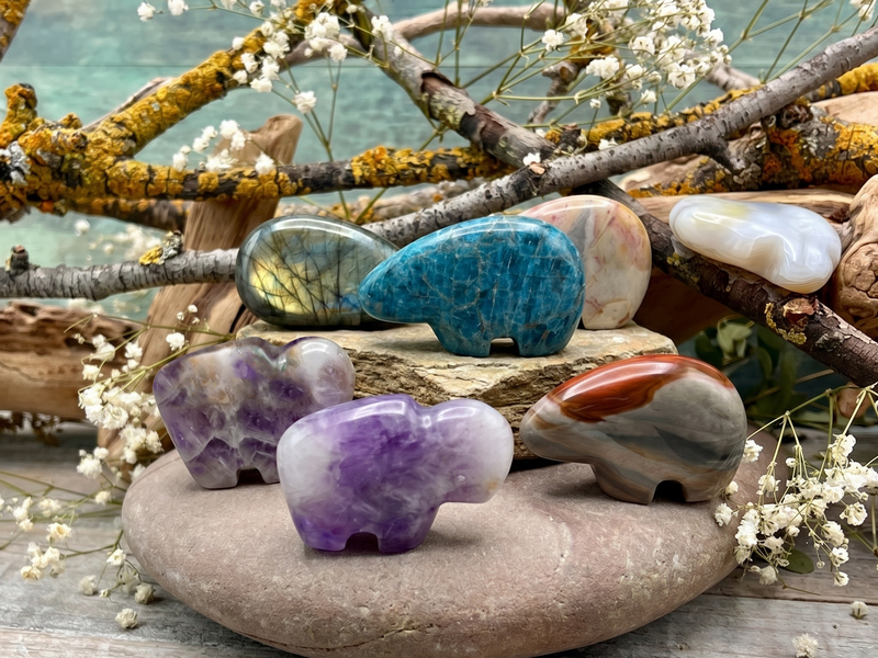 Gemstone Animal Carvings