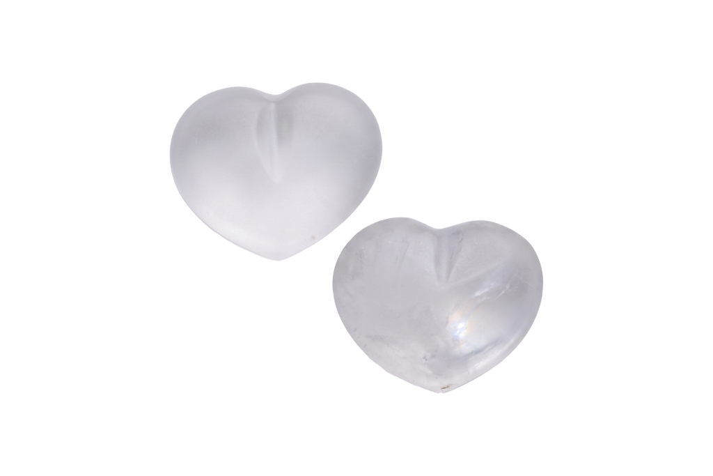 Quartz - #3 - Gemstone Small Jewelry Heart Carvings
