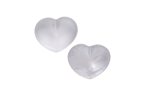 Quartz - #3 - Gemstone Small Jewelry Heart Carvings