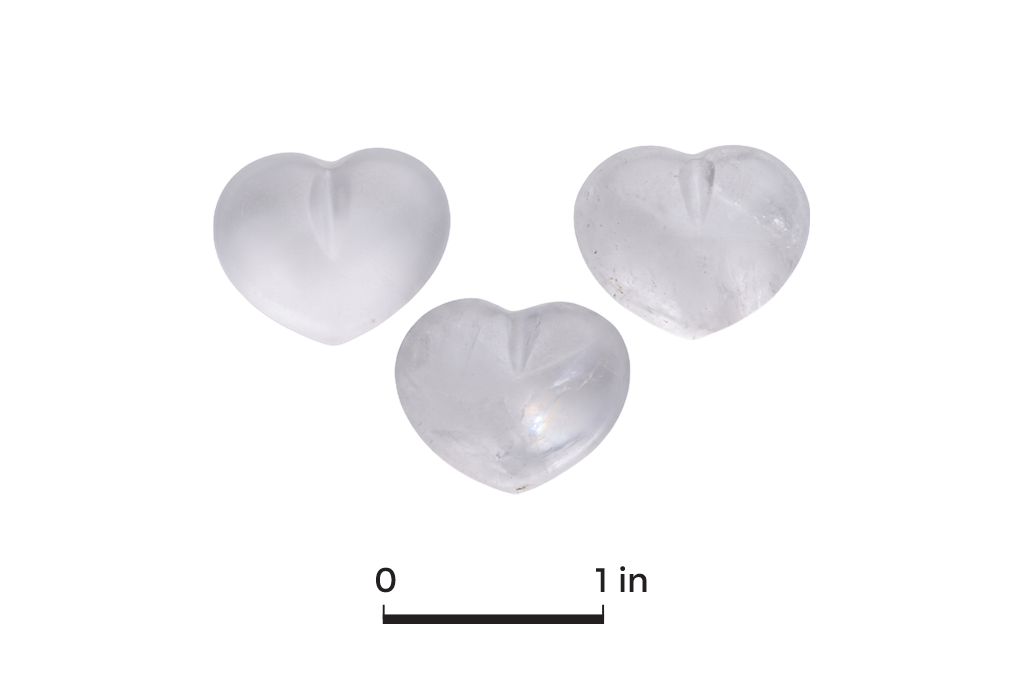 Quartz - #3 - Gemstone Small Jewelry Heart Carvings