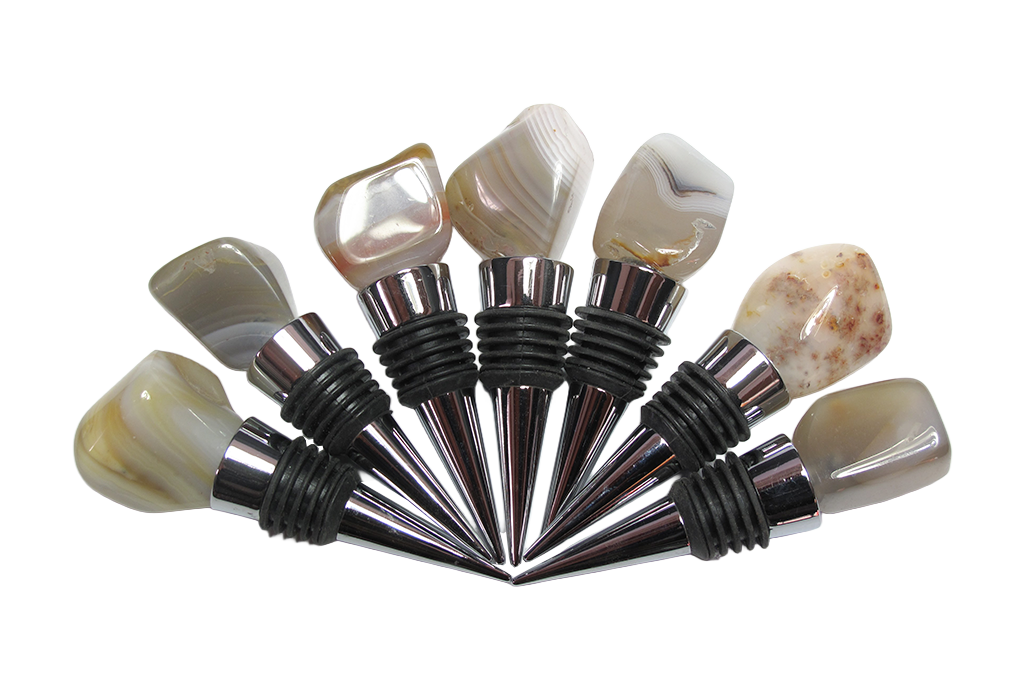 Agate Bottle Stoppers - Polished - Price per Piece