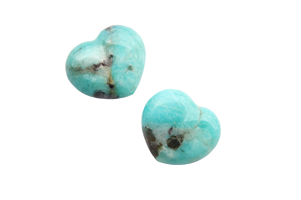Amazonite Gemstone Small Jewelry Heart Carvings