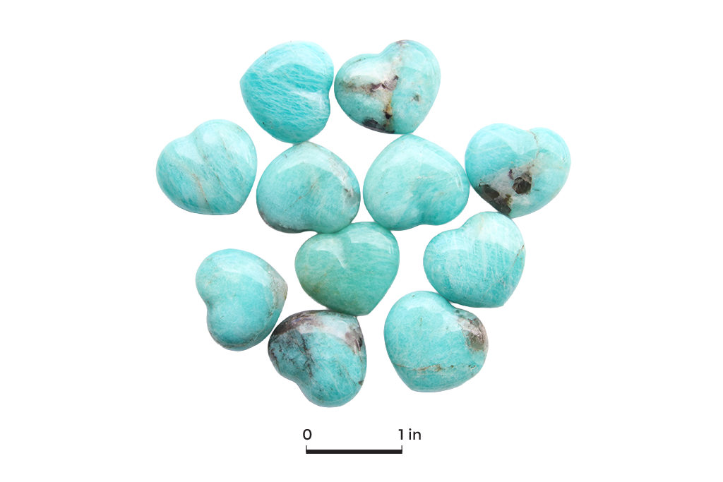Amazonite Gemstone Small Jewelry Heart Carvings