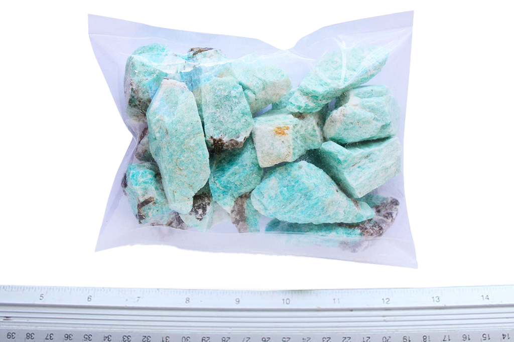 Amazonite Gem Decor Rough. 1 Kg Bag