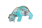 Amazonite Bear Eating Fish Carvings - Price per Piece