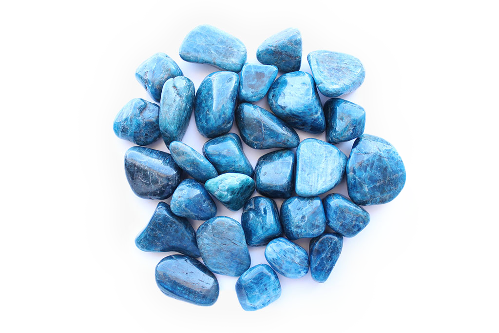 Apatite Tumble Stones. 1 Kg Bag