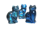Labradorite Small Cat Carvings - Price per Piece