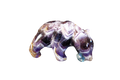 Amethyst Banded Bear Eating Fish Carvings - Price per Piece