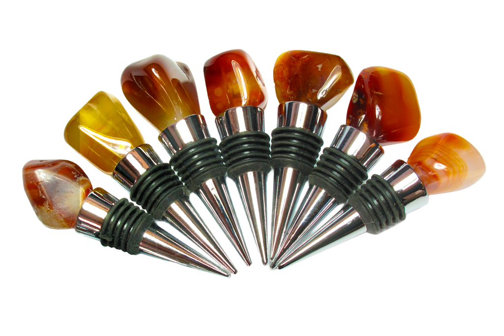 Carnelian Bottle Stoppers - Polished - Price per Piece
