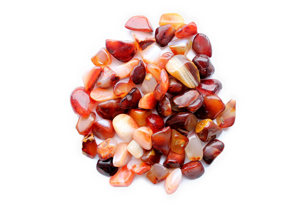 Carnelian Tumble Stones. 1 Kg Bag