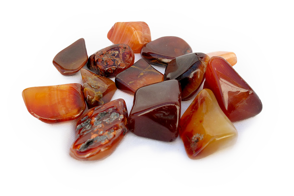 Carnelian Tumble Stones. 1 Kg Bag