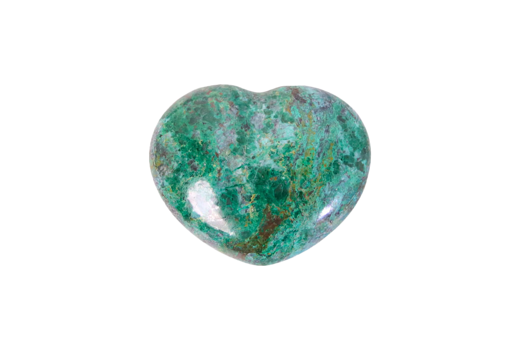 Chrysocolla Gemstone Heart Carvings - 2 in - Price per Piece