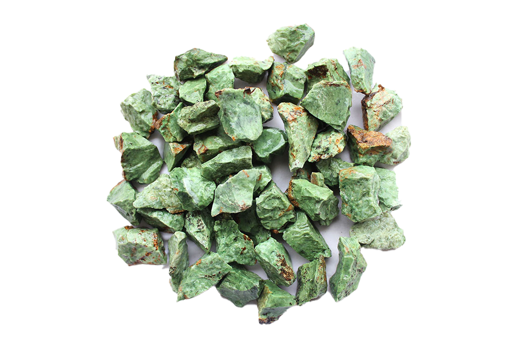 Chrysoprase Gem Decor Rough. 1 Kg Bag
