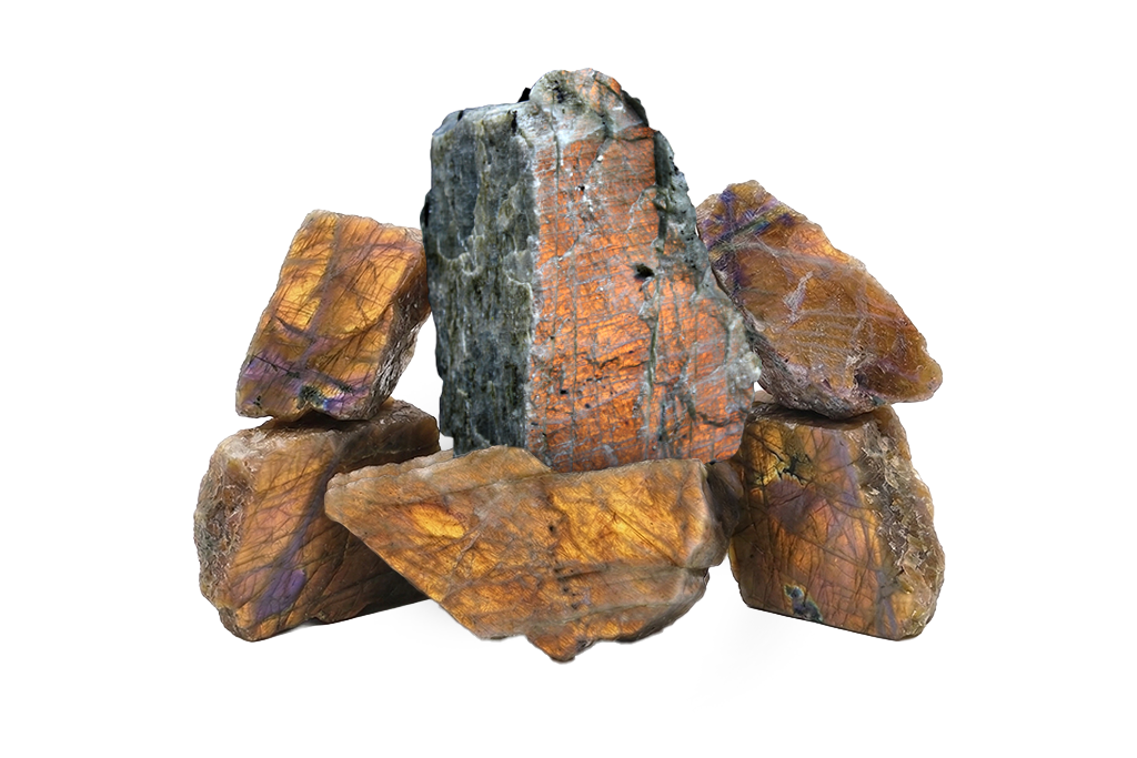 Labradorite - Fire - Rough. Price per Kg