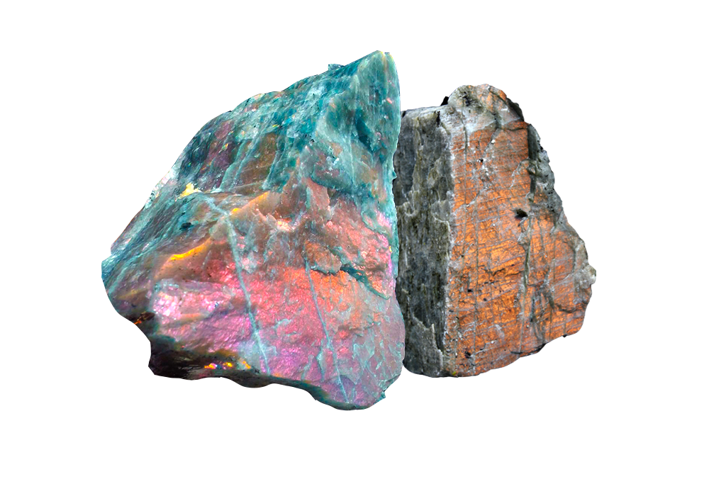 Labradorite - Fire - Rough. Price per Kg