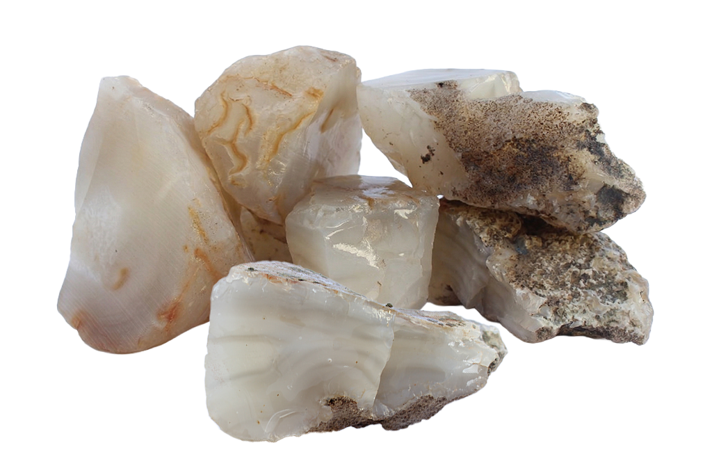 Agate - Ice - Block Rough. Price per Kg