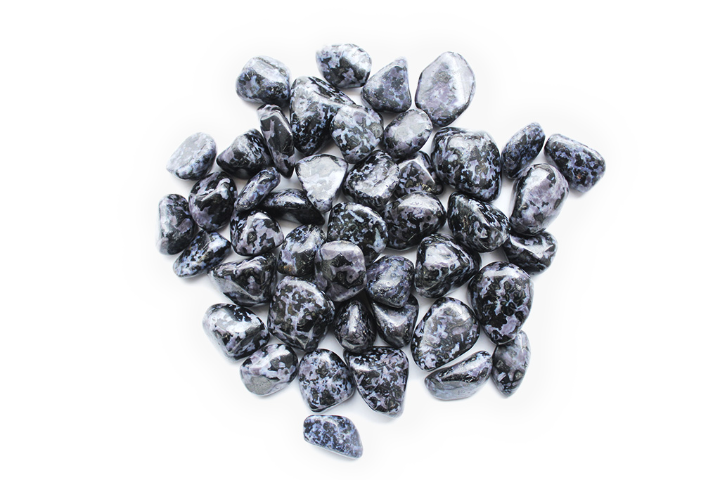 Indigo Gabbro Tumble Stones. 1 Kg Bag