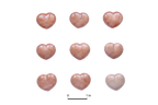 Peach Moonstone Gemstone Small Jewelry Heart Carvings