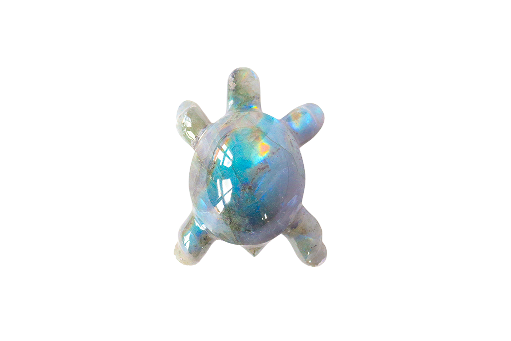 Labradorite Small Turtle Carvings - Price per Piece