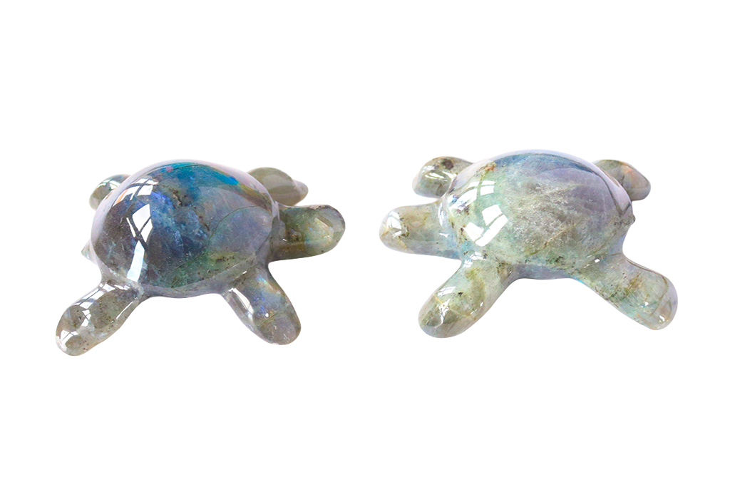 Labradorite Small Turtle Carvings - Price per Piece