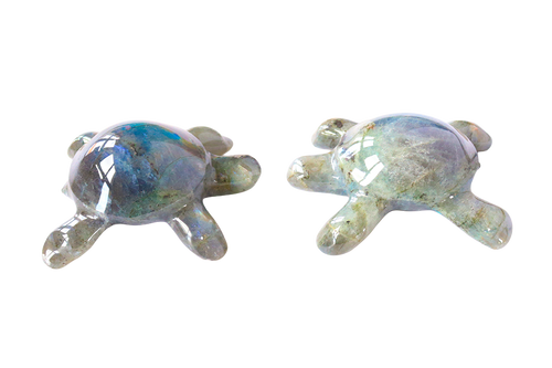 Labradorite Small Turtle Carvings - Price per Piece