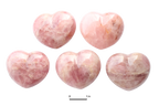 Lavender Rose Quartz Gemstone Heart Carvings - 2.5 in - Price per Piece