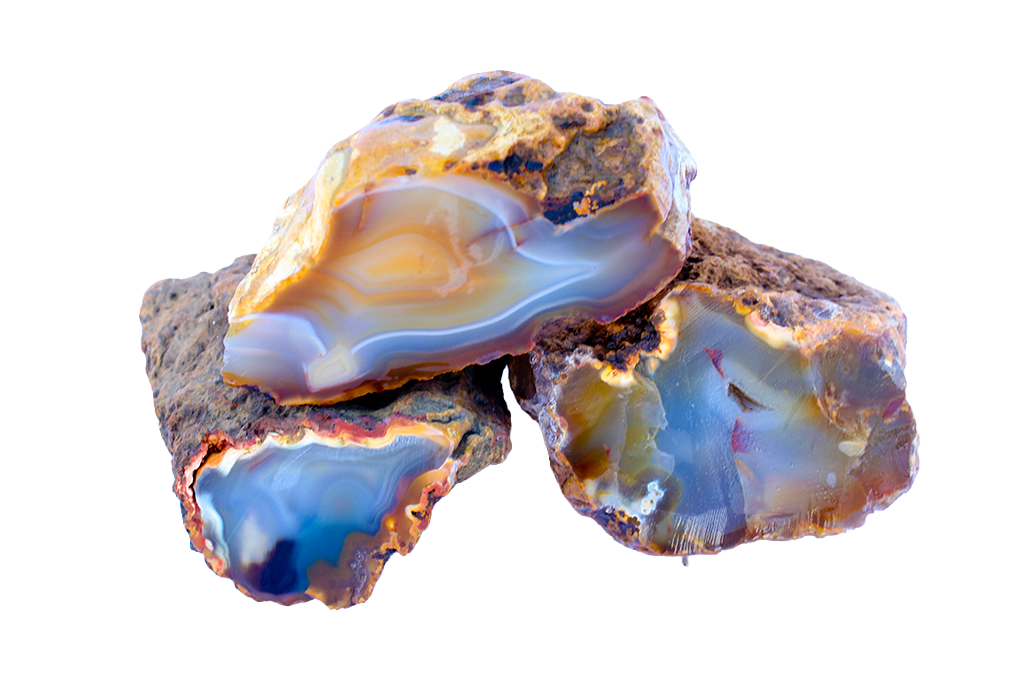 Agate - Multicolor - Block Rough. Price per Kg