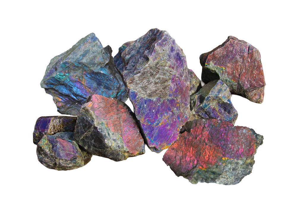 Labradorite - Purple - Rough. Price per Kg