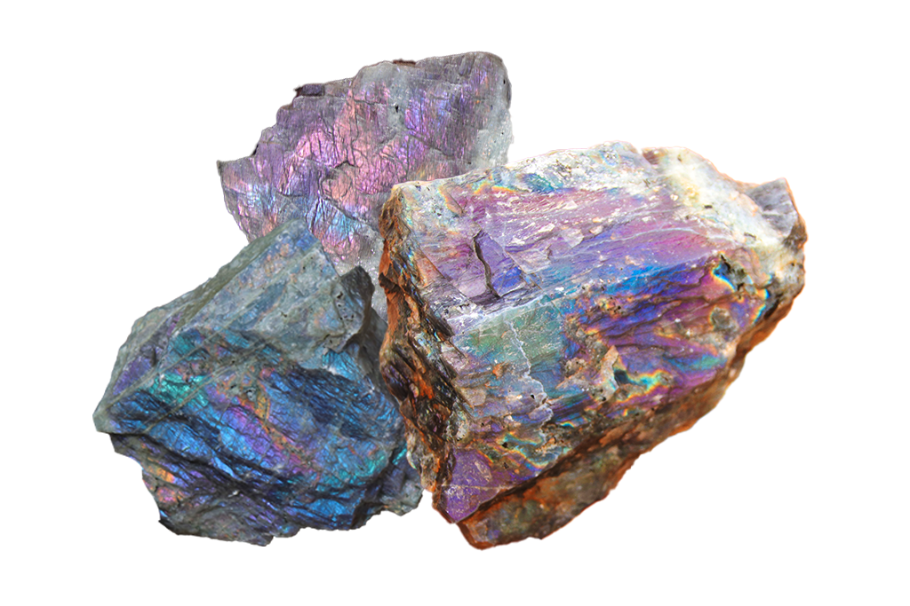 Labradorite - Purple - Rough. Price per Kg