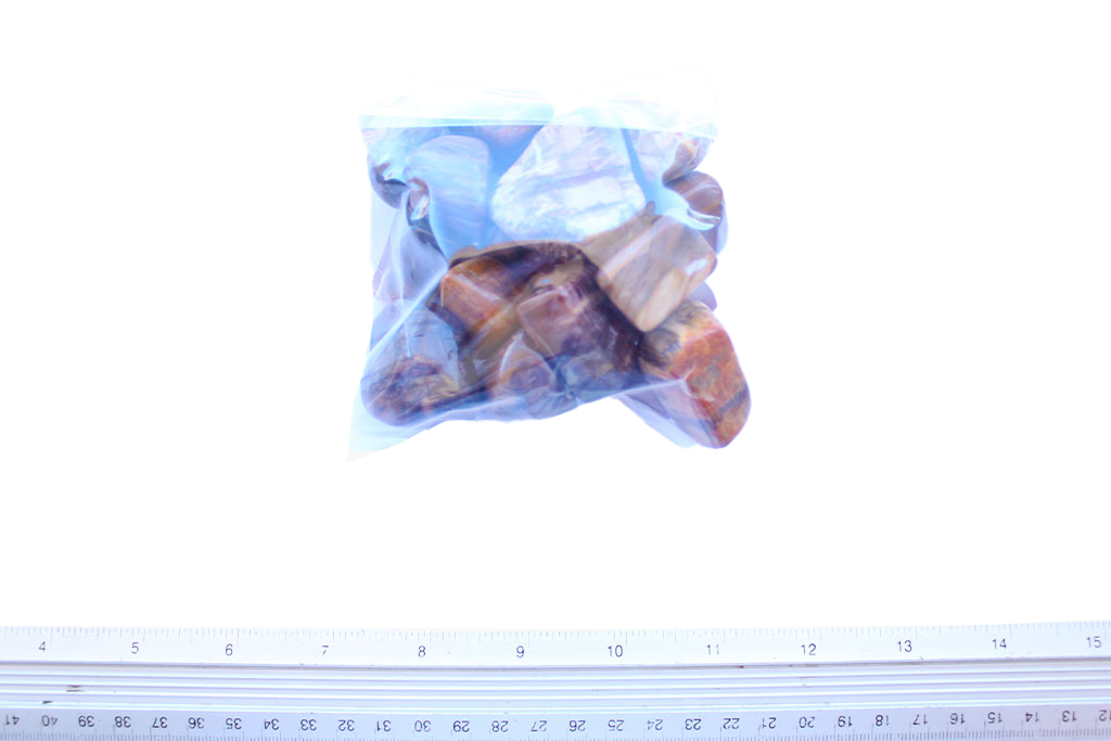 Petrified Wood Tumble Stones. 1 Kg Bag