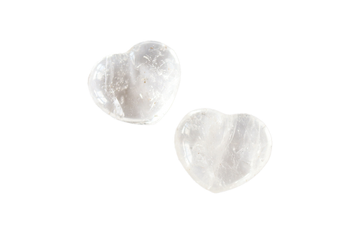 Quartz - #2 - Gemstone Small Jewelry Heart Carvings