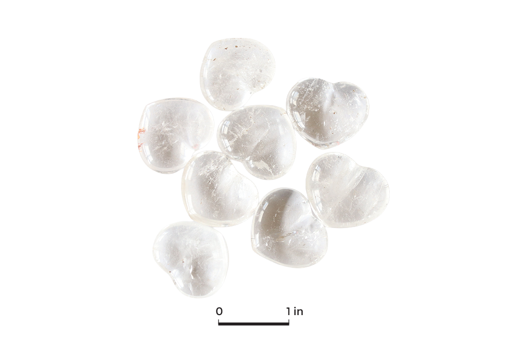Quartz - #2 - Gemstone Small Jewelry Heart Carvings