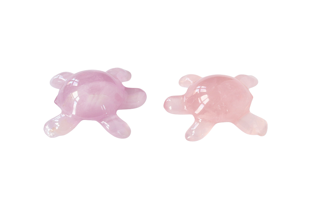 Rose Quartz Small Turtle Carvings - Price per Piece