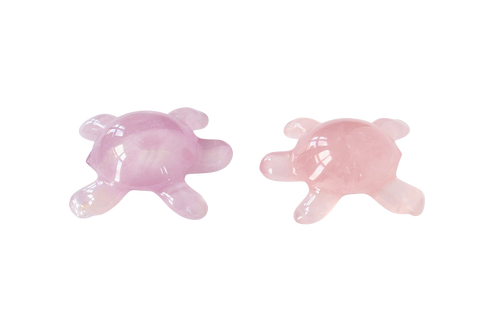 Rose Quartz Small Turtle Carvings - Price per Piece