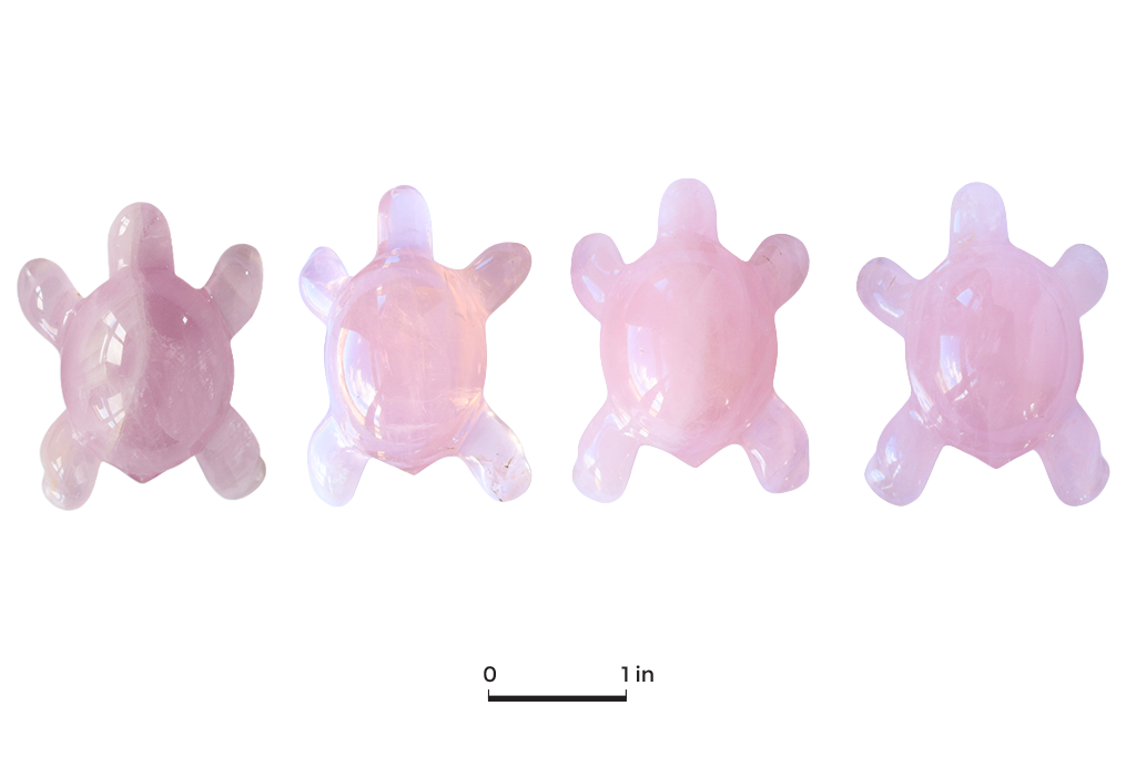 Rose Quartz Small Turtle Carvings - Price per Piece
