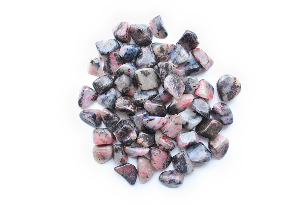 Rhodonite Tumble Stones. 1 Kg Bag