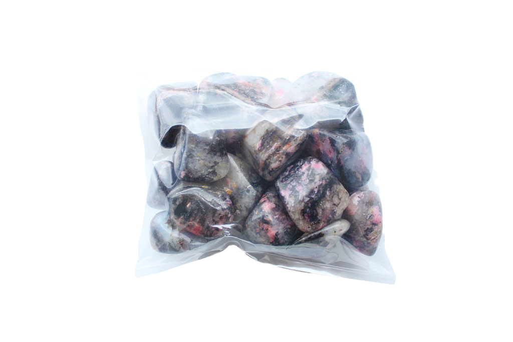 Rhodonite Tumble Stones. 1 Kg Bag