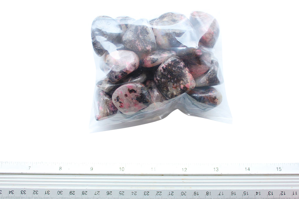 Rhodonite Tumble Stones. 1 Kg Bag
