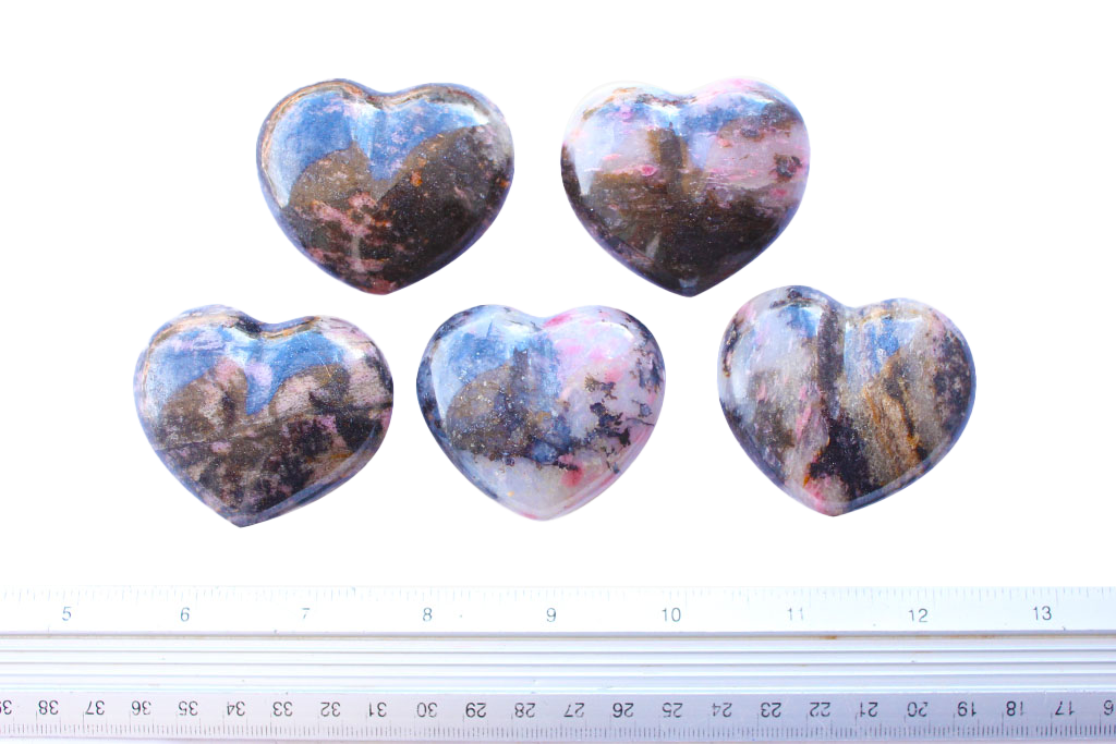 Agate Gemstone Heart Carvings - 2 in - Price per Piece