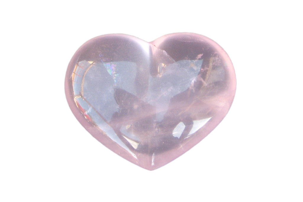 Star Rose Quartz Gemstone Heart Carvings - 2.5 in - Price per Piece