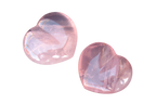 Star Rose Quartz Gemstone Heart Carvings - 2.5 in - Price per Piece