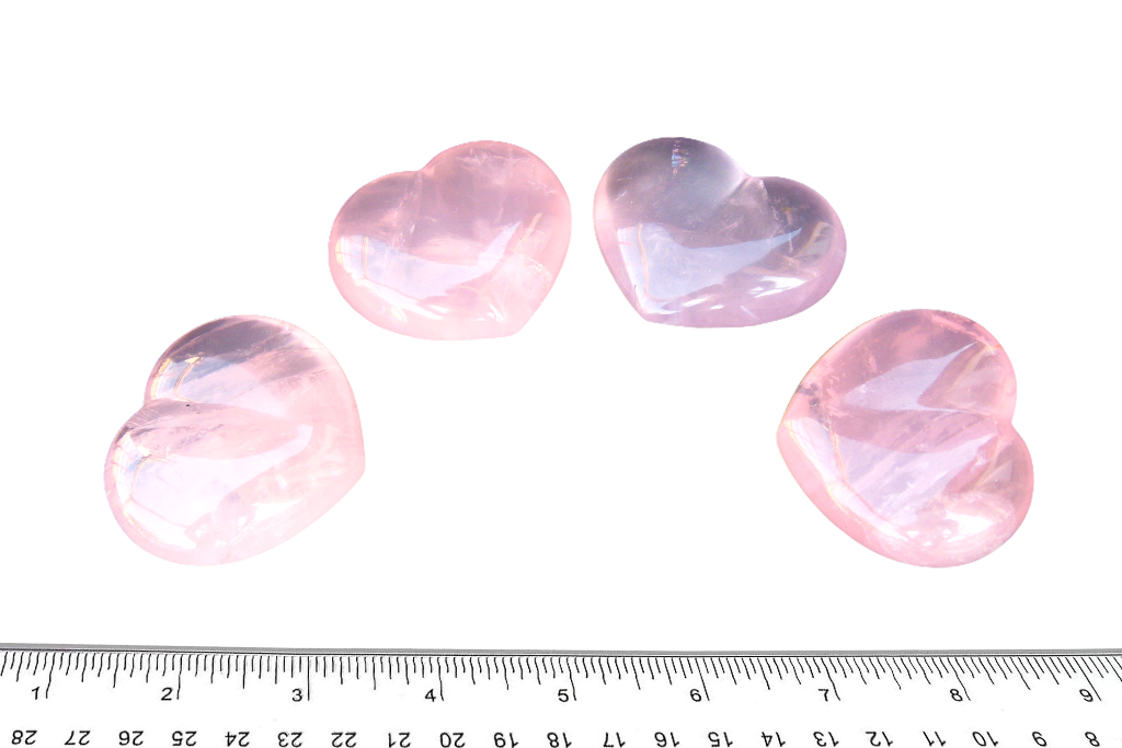 Star Quartz Gemstone Heart Carvings - 2 in - Price per Piece