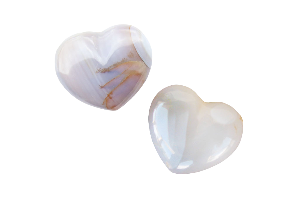 Agate Gemstone Small Jewelry Heart Carvings