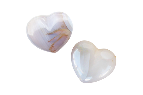 Agate Gemstone Small Jewelry Heart Carvings