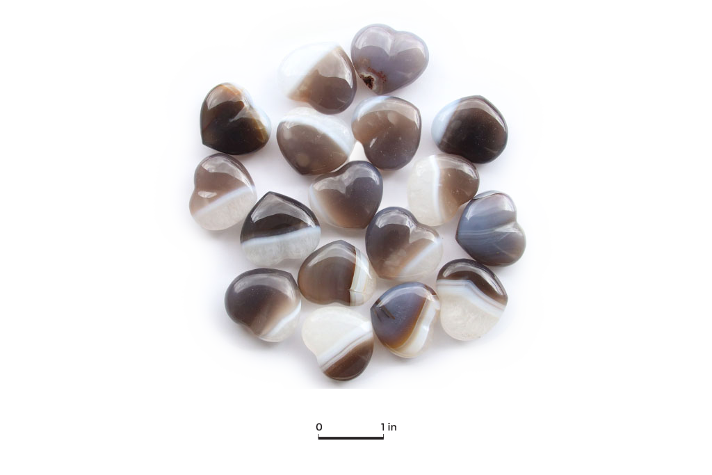 Agate Gemstone Small Jewelry Heart Carvings
