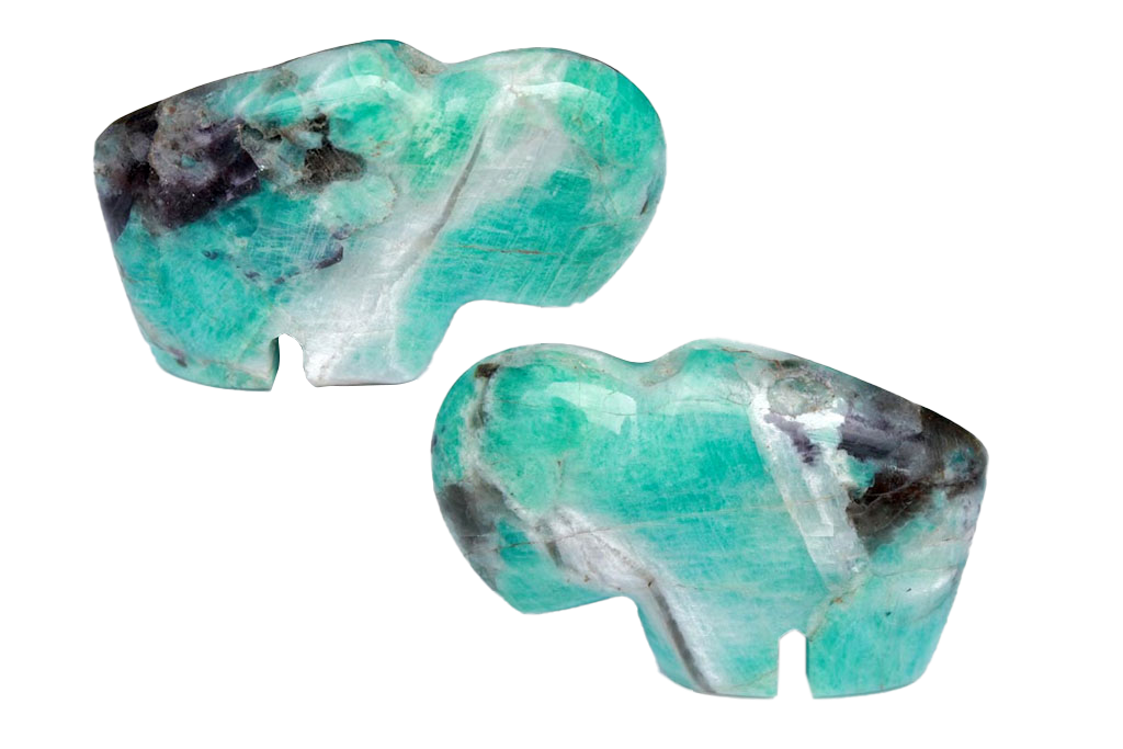 Amazonite Natural Hand-carved buffalo gemstones from Madagascar. Madagascar Minerals. Mineral Resources Madagascar