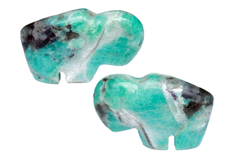 Amazonite Natural Hand-carved buffalo gemstones from Madagascar. Madagascar Minerals. Mineral Resources Madagascar