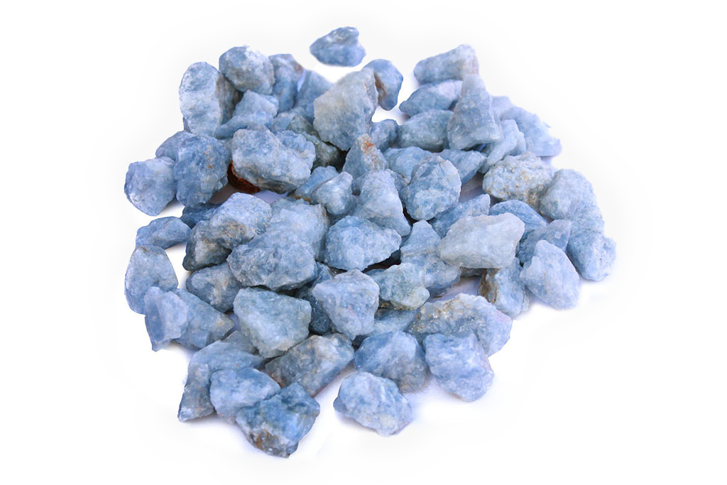 Blue Calcite Gem Decor Rough. 1 Kg Bag