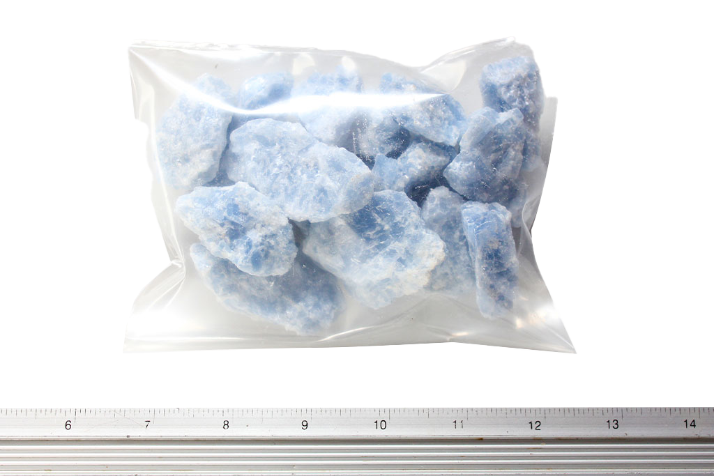 Blue Calcite Gem Decor Rough. 1 Kg Bag
