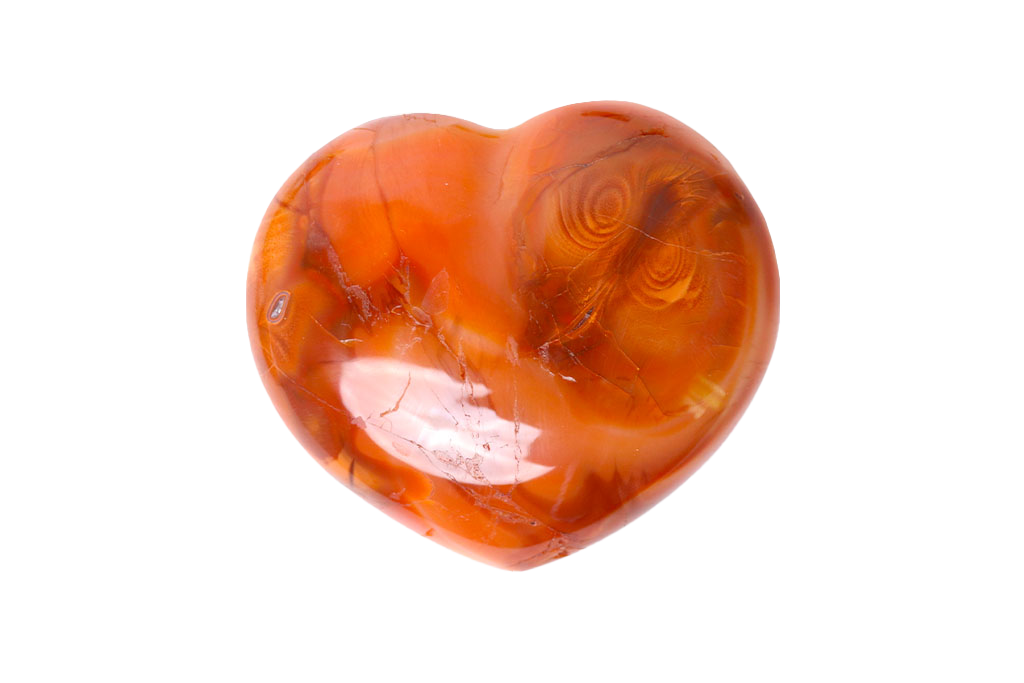 Carnelian Gemstone Heart Carvings - 2.5 in - Price per Piece